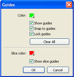 Guides dialog box