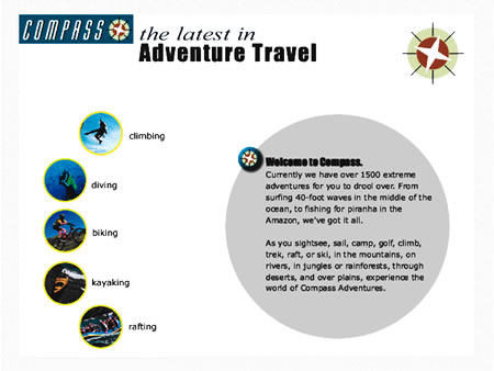 Adventure Travel Web Page