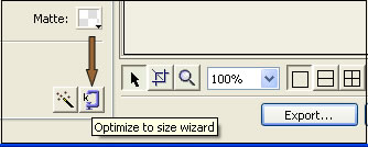 Optimize to Size Wizard button