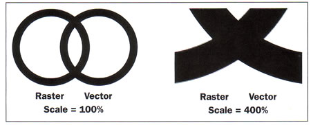 Vector image versus Raster image