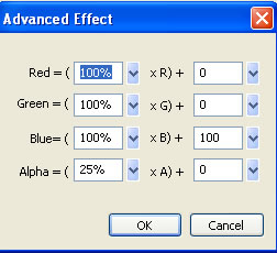 Advanced Effect dialog box