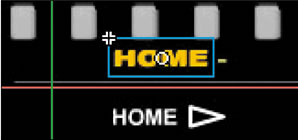 The title Home graphic aligned